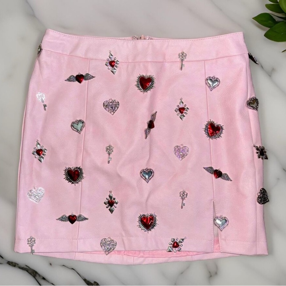 Pink Embellished Women's Skirt NWOT